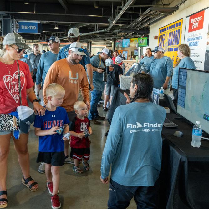 Center for Sportfish Science & Conservation researchers at Corpus Christi Hooks baseball game